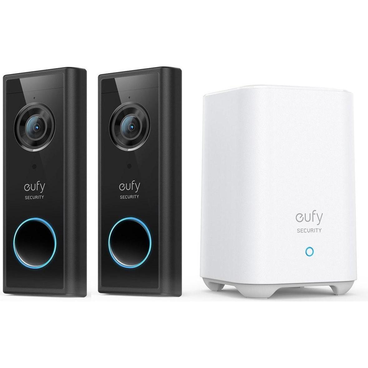 eufy, Campanello + Citofono, security S220 2K Draadloze Video Deurbel 2 stuks + HomeBase 2 - Bundelvoordeel