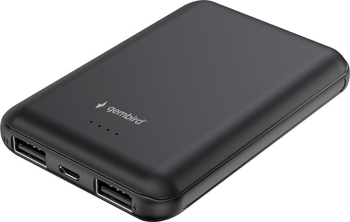 Produktbild Gembird PB05-02 5000mAh power bank black (5000 mAh, 12 W, 18.50 Wh)