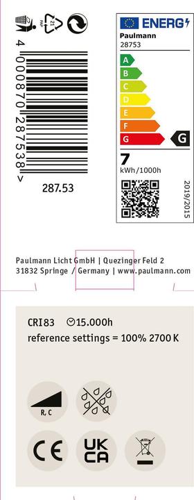 Energie-Label Paulmann Reflektor (GU10, 460 lm, 1x)