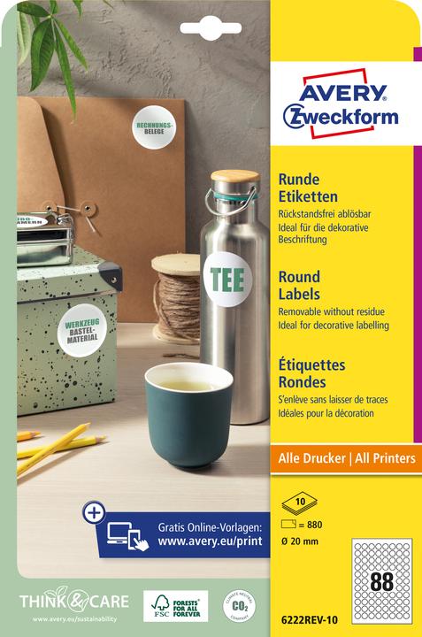 Actual product image Avery Identification labels