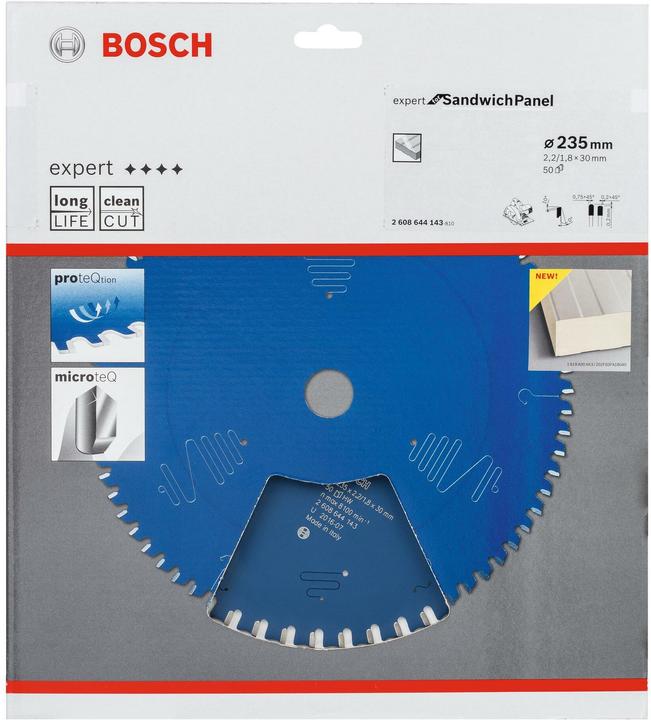 Produktbild Bosch Professional Zubehör Kreissägeblatt Expert for Sandwich Panel, 235 x 30 x 2,2 mm, 50
