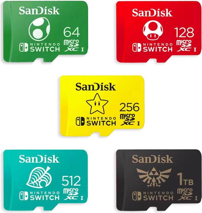 Actual product image SANDISK Nintendo Switch Card (64 GB, microSDXC, U3, UHS-I)