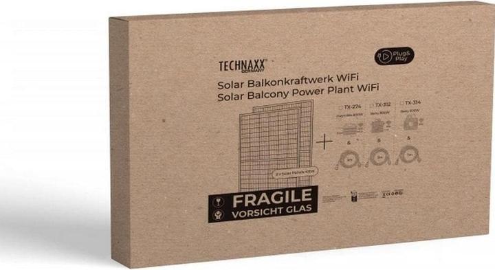 Produktbild Technaxx Bifaziales Solar Balkonkraftwerk 800W WiFi TX-354 (800 W)