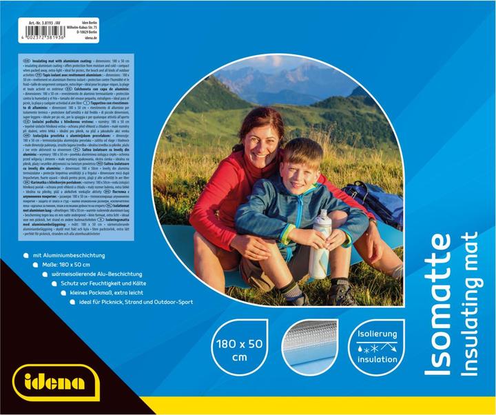 Produktbild Idena Isomatte 180x50cm mit Alu-Unterseite
