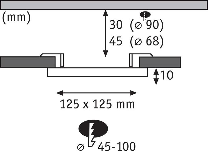 Produktbild Paulmann Einbaupanel Veluna VariFit (1000 lm)