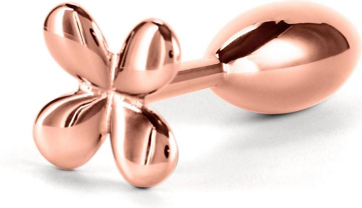 Actual product image NS Novelties Rear Assets Clover Rose Gold anal plug 9.2 cm