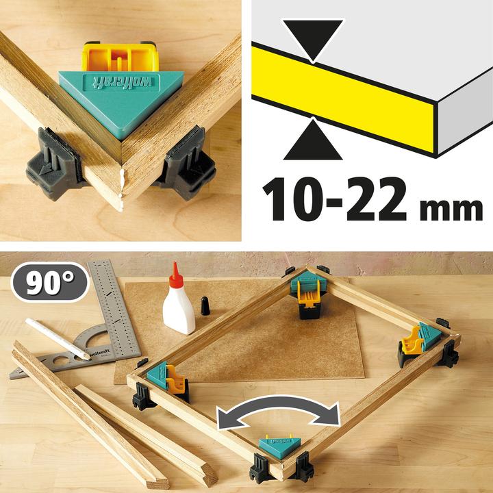 Actual product image wolfcraft 2 ES 22 - Corner clamp (22 mm)