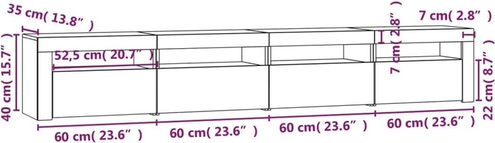 Produktbild VidaXL Annikki (240 x 35 x 40 cm)