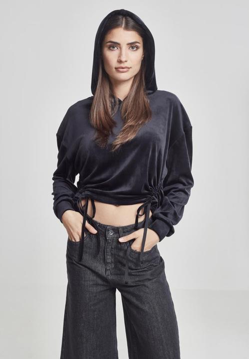 Produktbild Urban Classics Ladies Short Velvet Gathered Hoody (S)