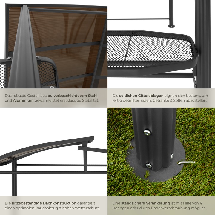 Image du produit tectake Barbecue Pavilion Asado | 240x150x234cm (240 cm, 150 cm)