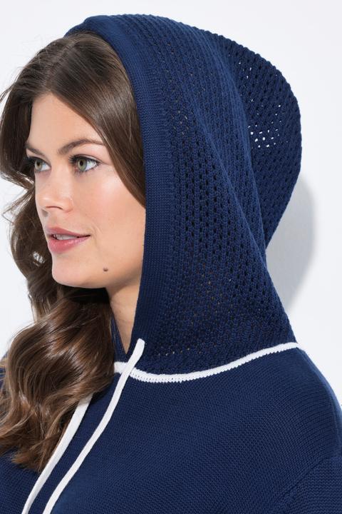 Image du produit Laurasøn Pull à capuche rayé en maille, manches longues (44, 46)