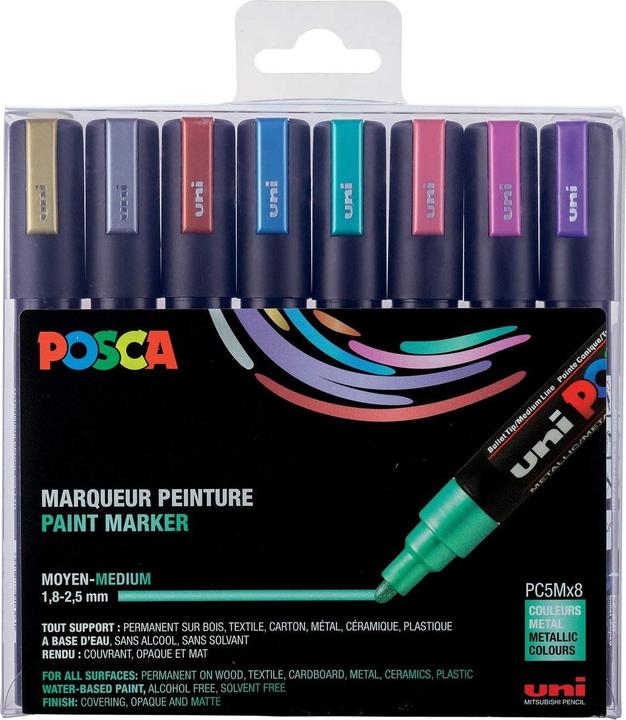 Image du produit Posca Marqueur PC-5M pointe ogive (8x)