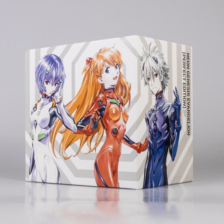 Actual product image Neon Genesis Evangelion - Perfect Edition, Bände 1-7 im Sammelschuber mit Extras (German, Yoshiyuki Sadamoto, 2023)