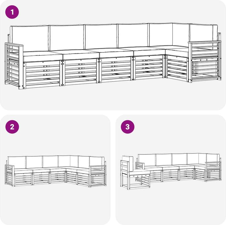 Produktbild vidaXL Outdoor-Sofa
