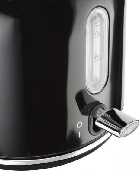 Actual product image Bourgini Retro Waterkoker Deluxe - Zwart - Nostalgic Design - 1.7L (1.70 l)