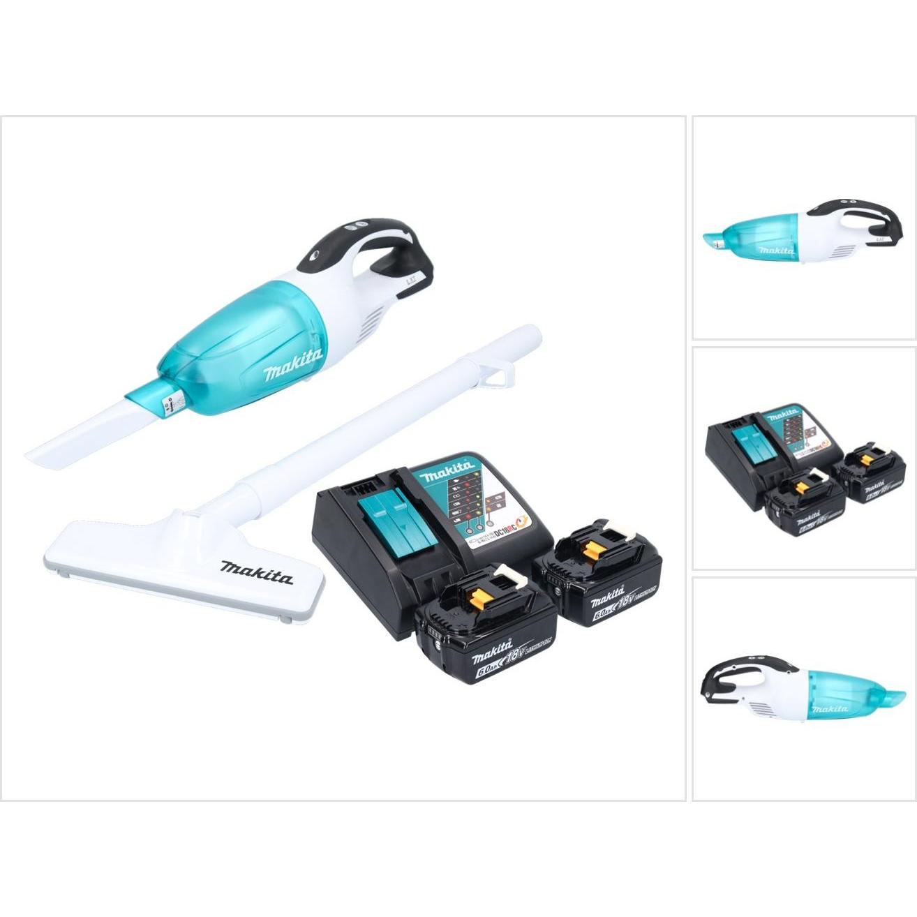 Makita DCL 181 FRGWX Akku Staubsauger 18 V 53 mbar 0,65 L + 2x Akku 6,0 Ah + Ladegerät, Staubsauger