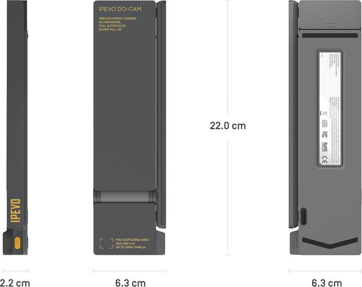 Produktbild Ipevo DOK DO-Cam-S, Scanner Pad, OCR, grau (UHD)