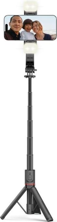 Actual product image Tech-Protect L05S Bluetooth selfie stick with tripod up to 105cm with LED lamp - black