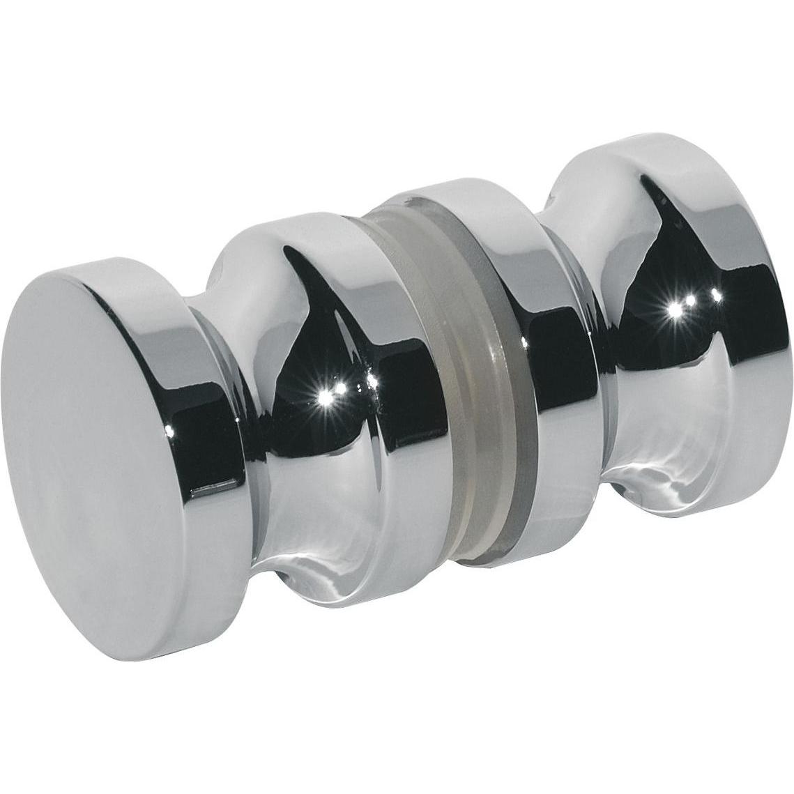 KL Megla, Türgriff + Fenstergriff, Duschtürknopf DTKL 10, beidseitig, 32 mm, Messing verchromt poliert (Türknopf)