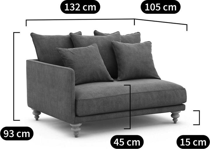 Actual product image AM.PM Lazare Velours Stonewashed (Corner sofa)