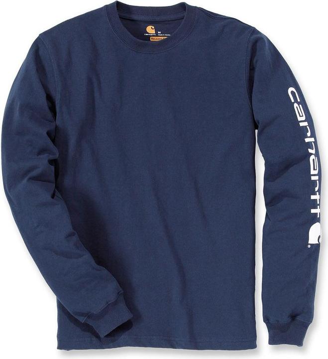 Carhartt Navyblauw Logo T-shirt met lange mouwen (XL)