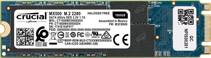 Produktbild Crucial Mx500 (1000 GB, M.2)