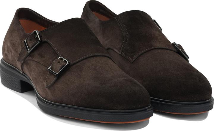 Image du produit Santoni Suede double buckle loafers (41.5)