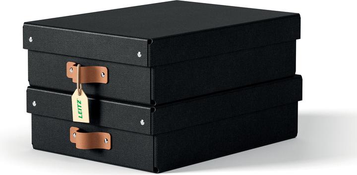 Produktbild Leitz Archivbox Puro Recyclingkarton Mittelgross und Flach mit Deckel (A5)