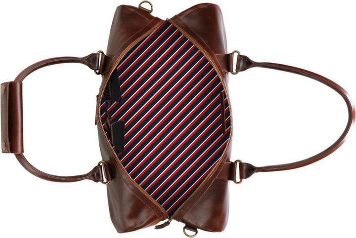 Produktbild Buckle & Seam Leder Weekender Willow Braun / Stripe (37 l, Handgepäck (bis 50l))