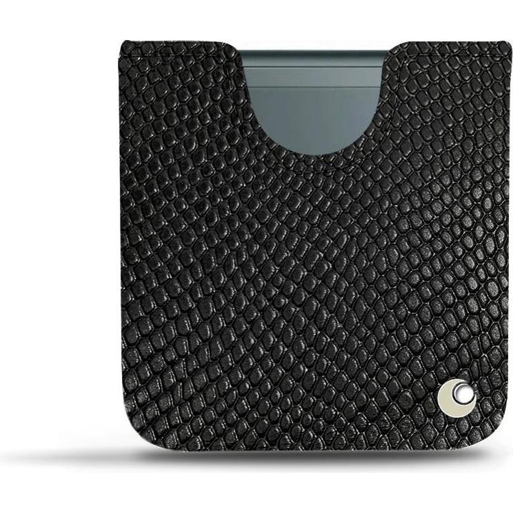 Noreve Lederschutzhülle Samsung Galaxy Z Flip3 (Samsung Galaxy Z Flip3), Smartphone Hülle, Schwarz