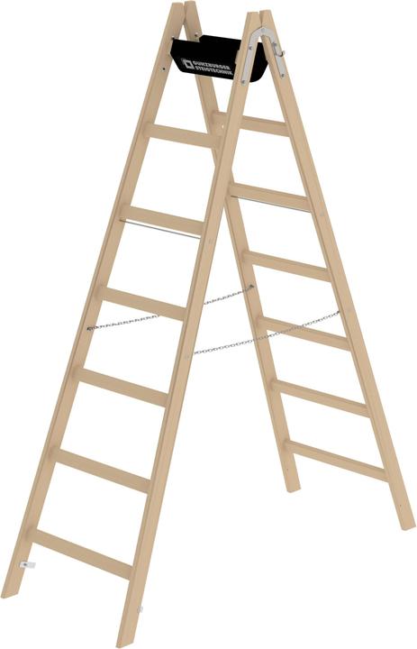 Actual product image Munk Rung Stepladder Wood 2x7 Rungs (Stepladder, 207 cm)