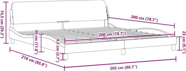 Actual product image vidaXL Bettgestell (200 x 200 cm)