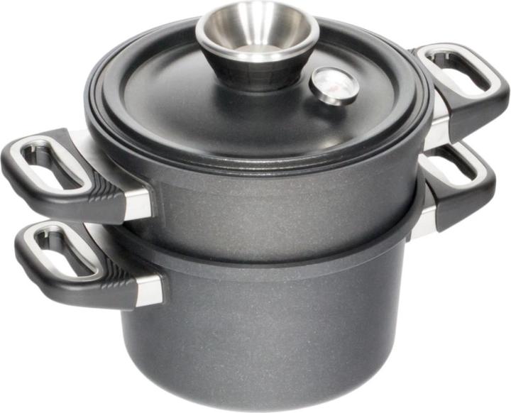 Actual product image AMT Set Pot Waterl. Cooking Induk.ø20 cm/steamer/lid (20 cm, Pan set + pot set, Cast aluminium)