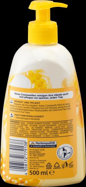 Actual product image dm Balea Milk Honey (Liquid soap, 500 ml)