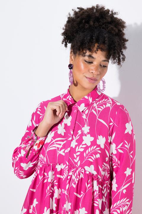 Produktbild Miamoda Bluse, A-Linie, Volant mit Blütenmuster (56)