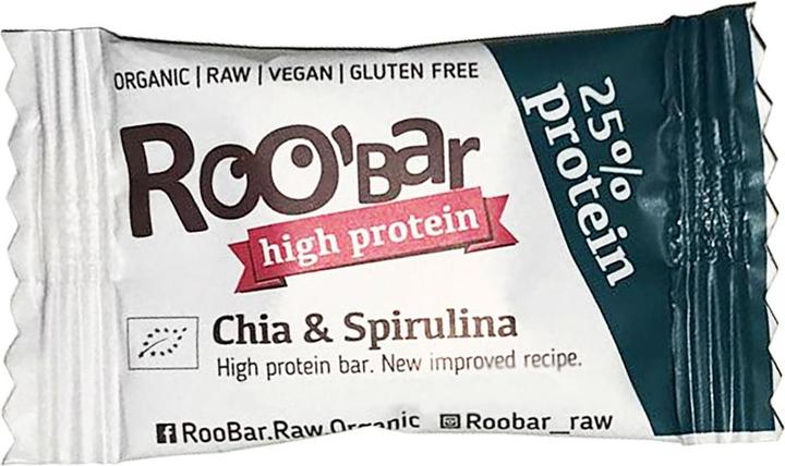 Roobar Protein-Riegel Chia & Spirulina (60 g, 10 Stk.)