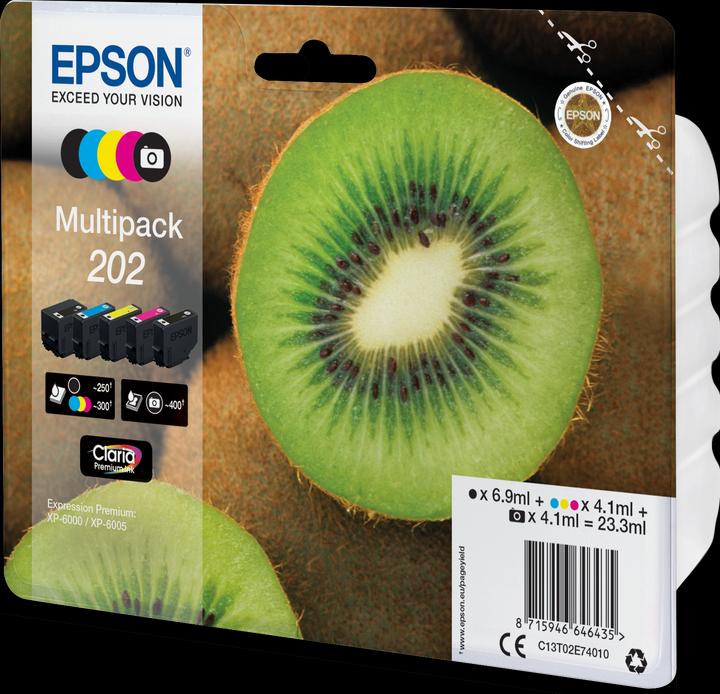 Produktbild Epson 202 Claria Premium Multipack (M, C, Y, PBK, BK)