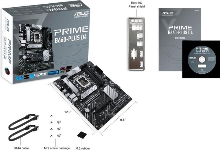 Produktbild ASUS PRIME B660-PLUS D4 (LGA 1700, Intel B660, ATX)