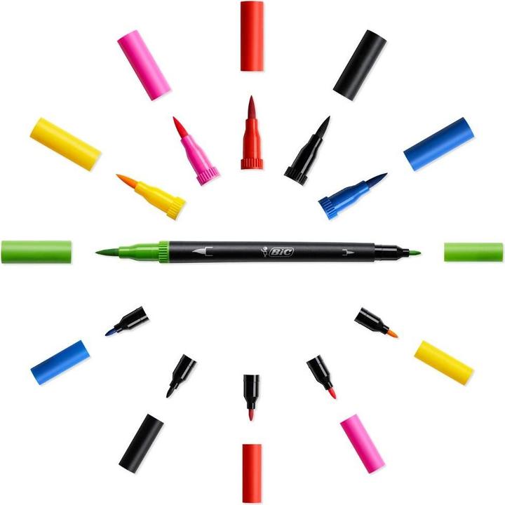 Produktbild Bic Fasermalstift Dual Tip (Mehrfarbig, 12 x)