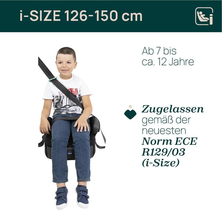 Produktbild Chicco Quasar Fix I-Size Obsidian (Kindersitzerhöhung, ECE R129/i-Size Norm)