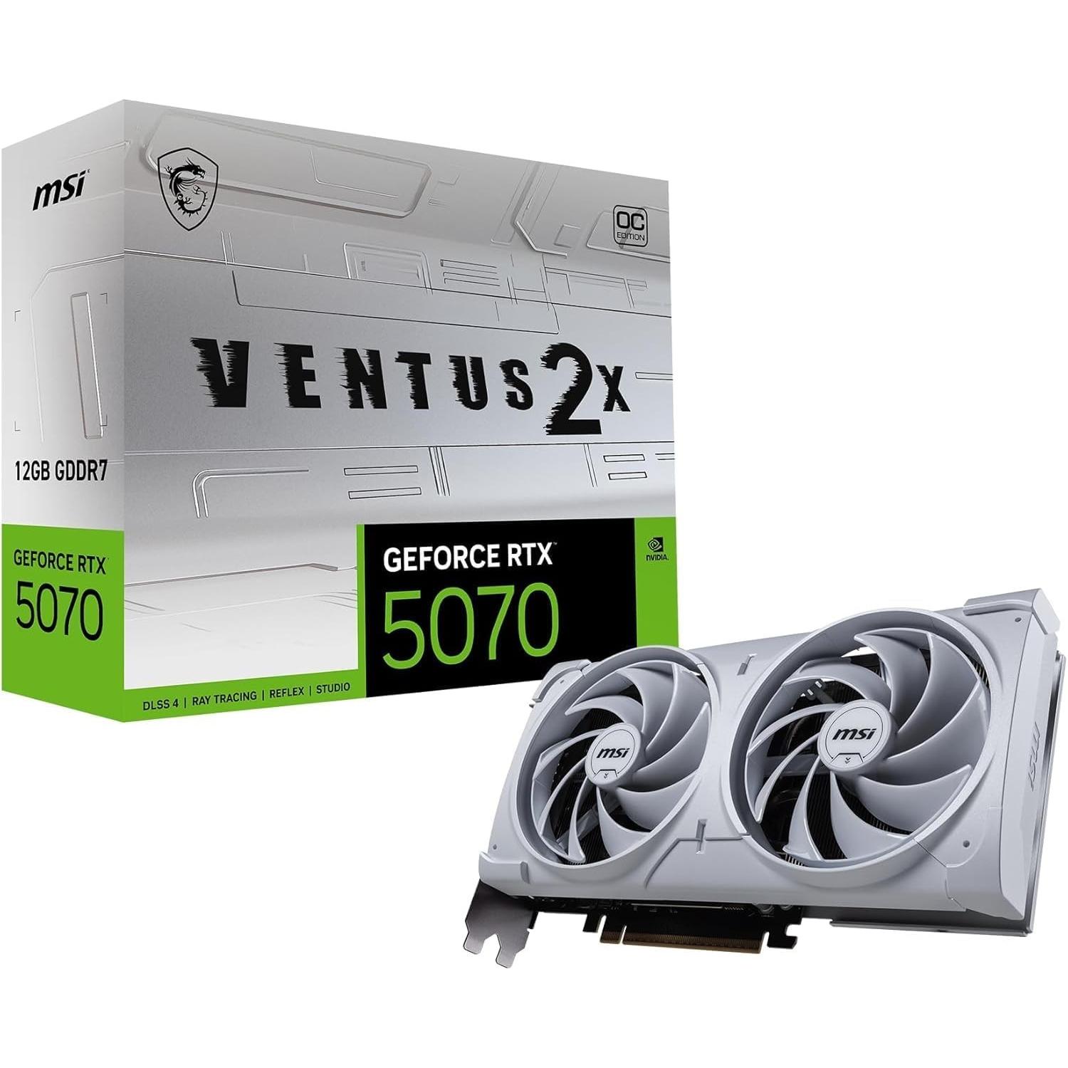 MSI GeForce RTX 5070 VENTUS 2X OC WHITE (12 GB, GDDR7), Videokaart