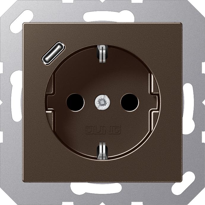 Produktbild JUNG A1520-18CMO m.USB Typ C Steckdose SCHUKO
