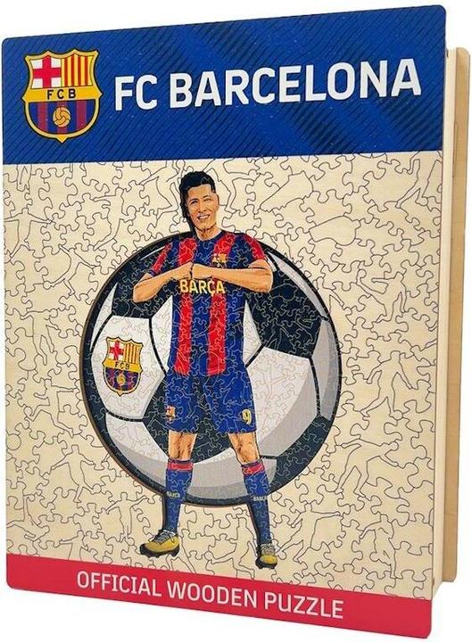Produktbild Iconic FC Barcelona - Robert Lewandowski - Holz Puzzle Grösse M (270 Teile) (270 Teile)