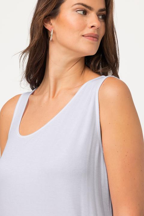 Produktbild Ulla Popken Top, Classic, asymmetrischer V-Ausschnitt, ärmellos (50, 52)