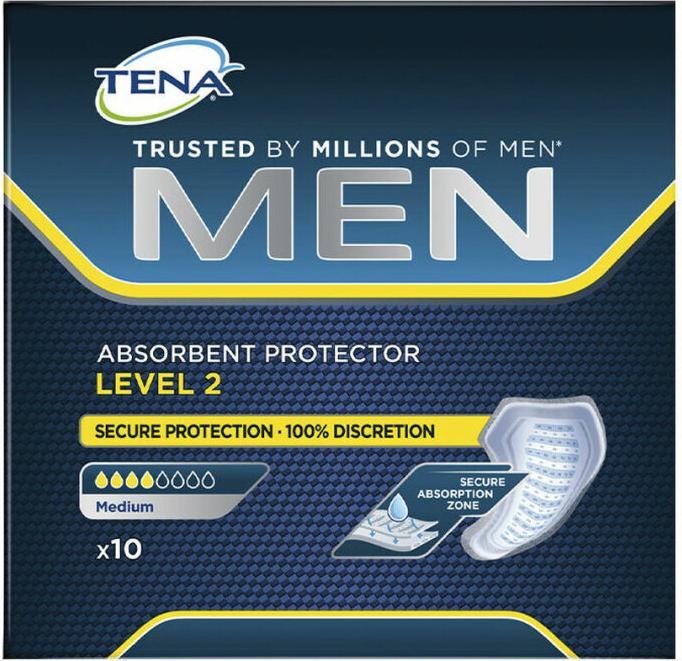Actual product image Tena MEN LEVEL 2 protector 100% absorbed 10 u (10 x)