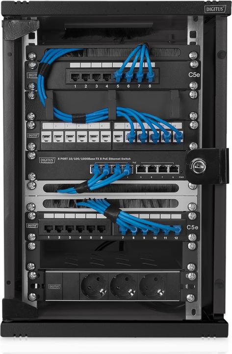 Produktbild Digitus Wandgehäuse 254 mm (10") - 312x300 mm (BxT) (9 HE, 10 Zoll Rack)