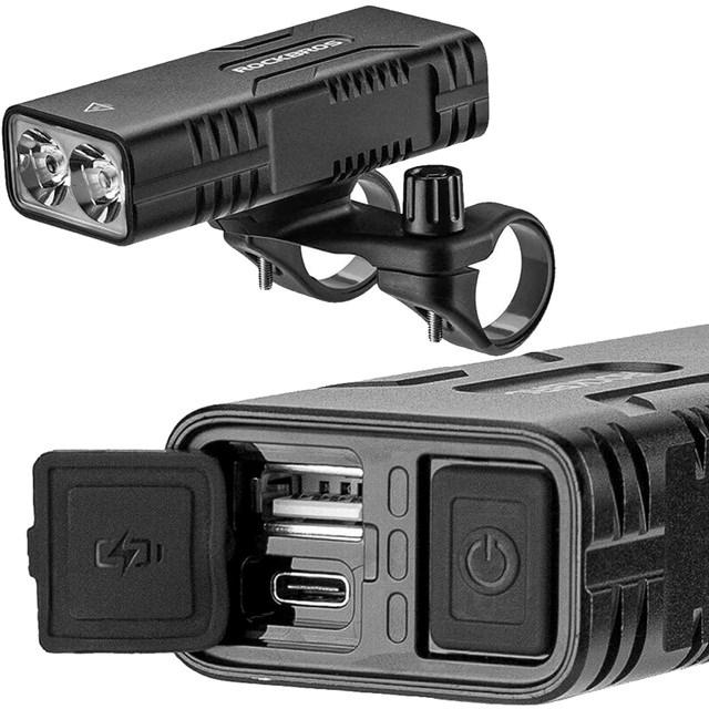 Actual product image Rockbros Bicycle lamp with power bank function (850 lm)