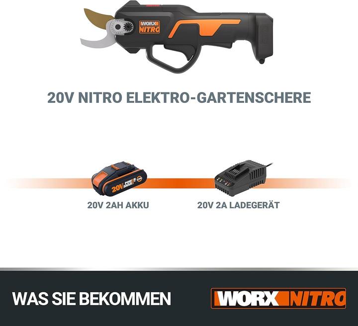 Actual product image Worx Akku-Astschere