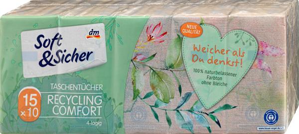 Produktbild dm Soft&Sicher Taschentücher Recycling (10 Stück)