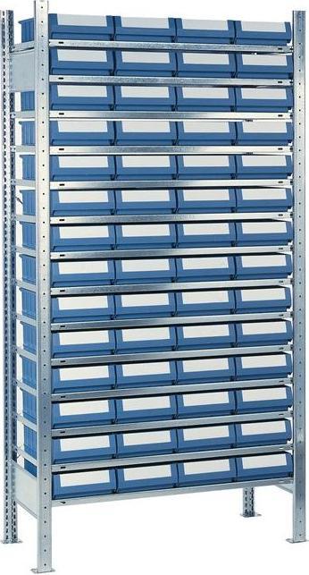 Quality Steckregal H2000xB1000xT500mm Anbauregal 14 Stahlböden 56 x 8